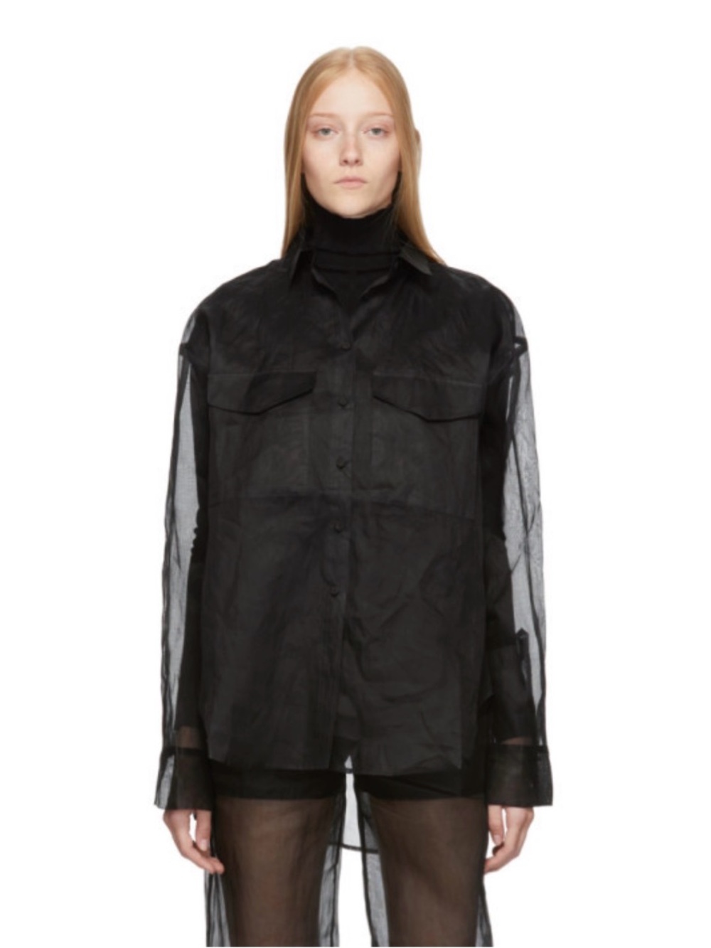 Toteme Novella Sheer Button-Down Shirt